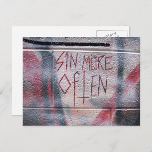 Carte Postale Pécher plus souvent (Devant / Derrière)