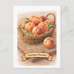 Carte Postale Pêches de Géorgie (Série de l'alimentation américa