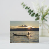 Carte Postale Pêcheur au coucher du soleil (Debout devant)