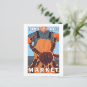 Carte Postale Pêcheur de crabe du roi - Marché Pike Place, Seatt (Debout devant)