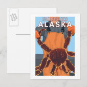 Carte Postale Pêcheur de crabe royal - Fairbanks, Alaska (Devant / Derrière)