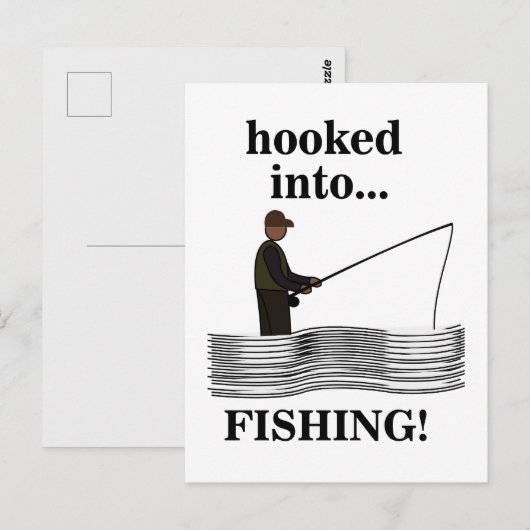 Carte Postale Pêcheur de poissons (Devant / Derrière)