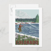 Carte Postale Pêcheur de vol Colorado (Devant / Derrière)