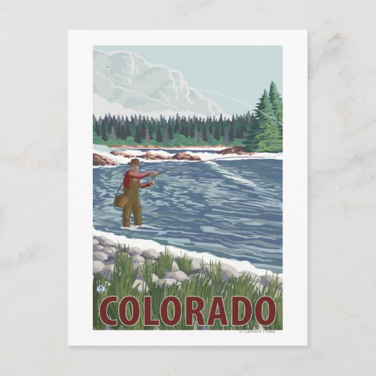 Carte Postale Pêcheur de vol Colorado (Devant)