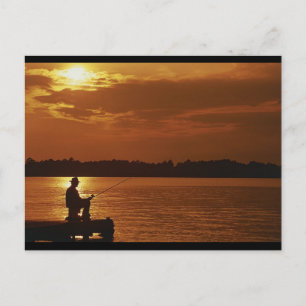 Carte Postale Pêcheur du soir paisible