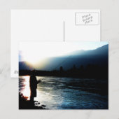 Carte Postale Pêcheur en soirée (Devant / Derrière)