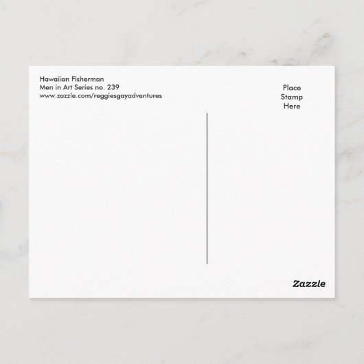 Carte Postale Pêcheur hawaïen (Dos)