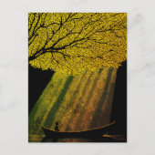 Carte Postale Pêcheur la nuit sous la canopée d'un arbre géant (Devant)