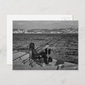 Carte Postale Pêcheur par Bosphorus à Istanbul (Devant / Derrière)