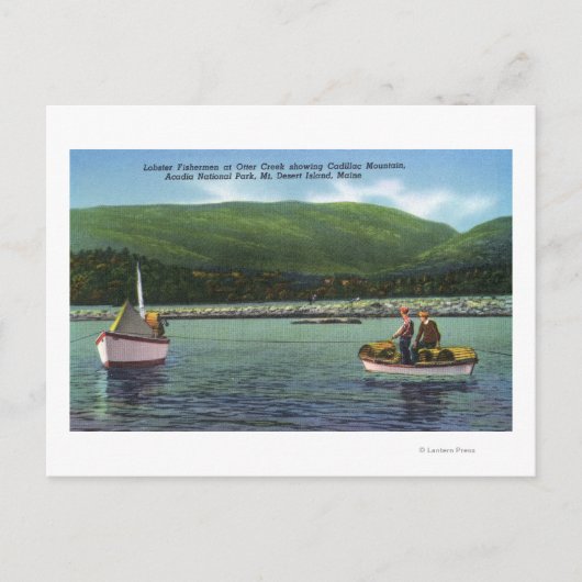 Carte Postale Pêcheurs de homard sur le ruisseau Otter Dur au tr (Devant)