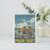Carte Postale Pêcheurs de Phan Thiết Vintage (Debout devant)