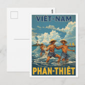 Carte Postale Pêcheurs de Phan Thiết Vintage (Devant / Derrière)
