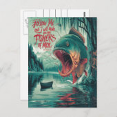 Carte Postale Pêcheurs Du Lac Men (Devant / Derrière)