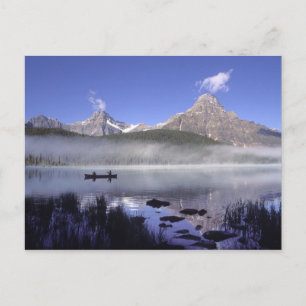 Carte Postale Pêcheurs en canot sur le lac Waterfowl, Banff