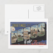 Carte Postale Pecos, TexasGrandes lettres ScènesPecos, TX (Devant / Derrière)