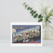 Carte Postale Pecos, TexasGrandes lettres ScènesPecos, TX (Debout devant)