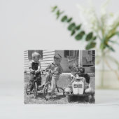 Carte Postale Pedal Power, années 1930 (Debout devant)
