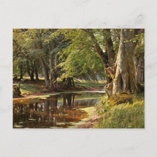Carte Postale Peder Monsted - Paysage forestier (Devant)