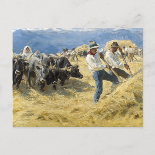 Carte Postale Peder Severin Kroyer - Threshing dans les Abruzzes (Devant)