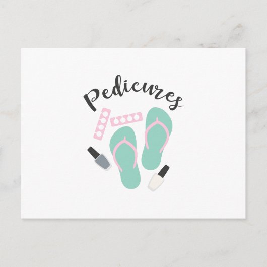 Carte Postale Pedicure Nail Salon Flip Flops (Devant)