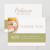 Carte Postale Pédicure Ongles Pédicure Spa Salon Merci Coupon (Devant / Derrière)