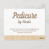 Carte Postale Pédicure Ongles Peducuriste Bamboo Rayures Merci (Dos)