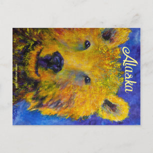 Carte postale Peek-a-Bear de l'Alaska
