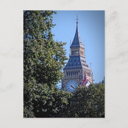 Carte Postale Peek-a-Boo - Big Ben au-dessus des arbres (Devant)