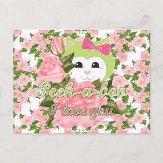 Carte Postale Peek-a-boo Je t'aime