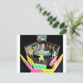 CARTE POSTALE PEEPS POKER DIRIGE LE CHAMPIONNAT (Debout devant)