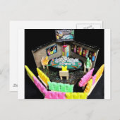 CARTE POSTALE PEEPS POKER DIRIGE LE CHAMPIONNAT (Devant / Derrière)