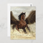 Carte Postale Pégase ailé (Devant / Derrière)