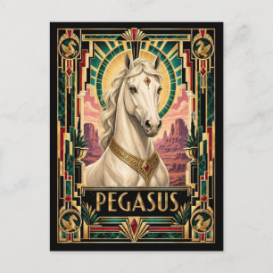 Carte Postale Pégase, Art Déco Mythique