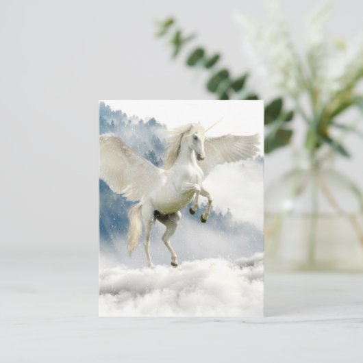Carte Postale Pégase cornu (Debout devant)