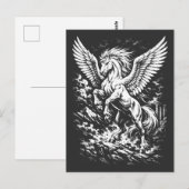 Carte Postale Pégase — Héraut ailé de la tempête (Devant / Derrière)