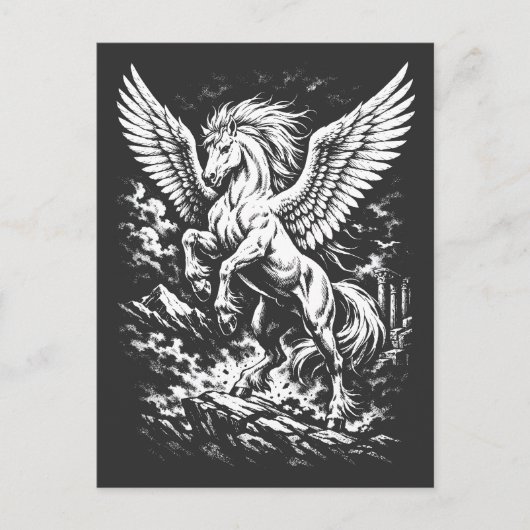 Carte Postale Pégase — Héraut ailé de la tempête (Devant)