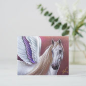 Carte Postale Pegasus au coucher du soleil (Debout devant)