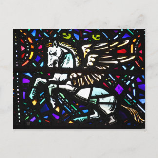 Carte Postale Pegasus Cheval ailé Imaginaire en verre tendu