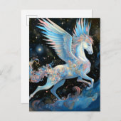 Carte Postale Pegasus Imaginaire Art (Devant / Derrière)