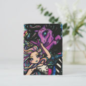 Carte Postale Pegasus Rainbow Galaxy Star Fairy Imaginaire Art G (Debout devant)