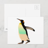 Carte Postale Peguin coloré (Devant / Derrière)