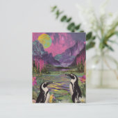 Carte Postale Peguins Surreal Médias mixtes (Debout devant)