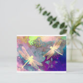 Carte Postale Peindre des libellules (Debout devant)