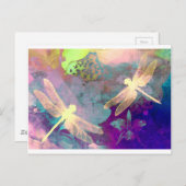 Carte Postale Peindre des libellules (Devant / Derrière)