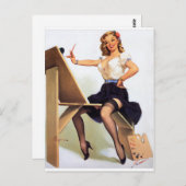 Carte Postale Peindre la pointe vers le haut (Devant / Derrière)