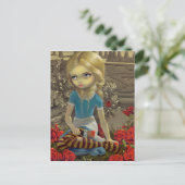 Carte postale "Peindre le rouge Rose" (Debout devant)