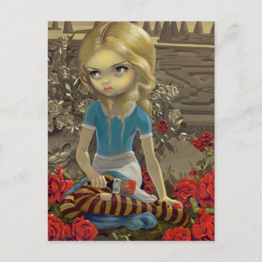 Carte postale "Peindre le rouge Rose" (Devant)