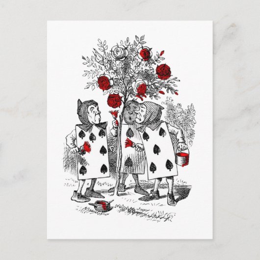 Carte Postale Peindre le rouge Rose (Devant)