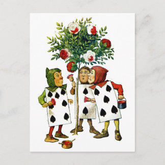 Carte Postale Peindre les Roses de la reine à Alice au pays des 