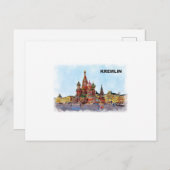 Carte Postale peint Kremlin (Devant / Derrière)
